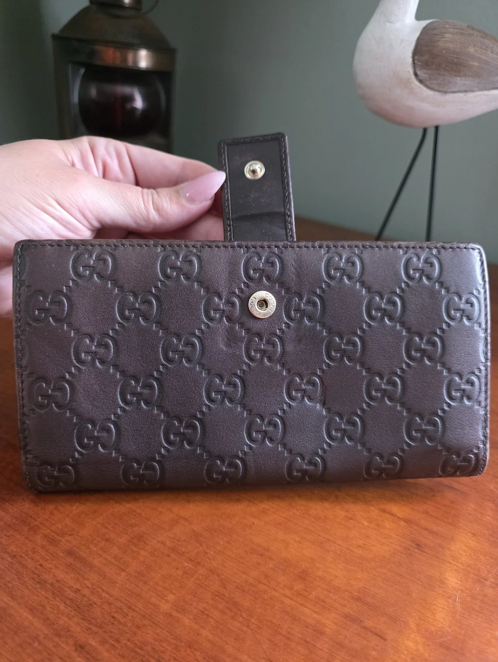 Gucci Guccissima Continental Wallet Brown Leather Wallet COA - Picture 6 of 16